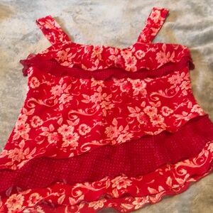 Floral Red ladies Top